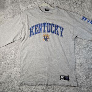 Vintage Starter University of Kentucky Wildcats UK Long Sleeve Gray Mens Med
